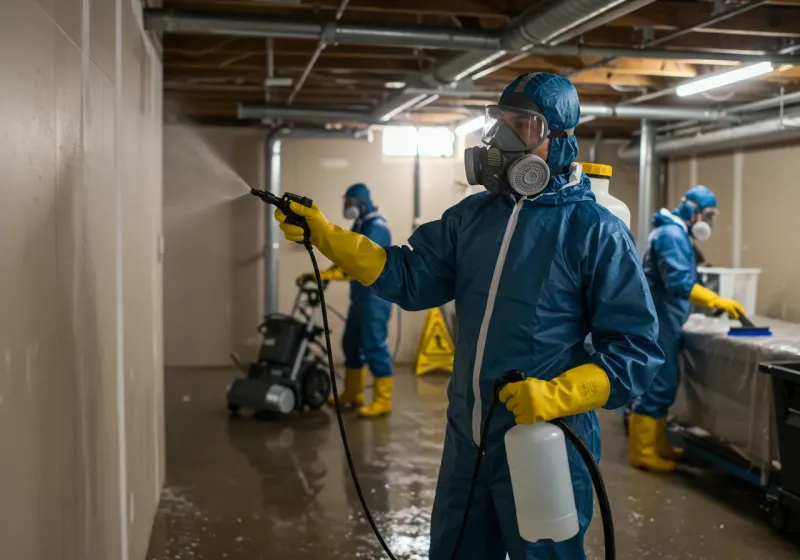 Basement Sanitization and Antimicrobial Treatment process in Pineville, NC